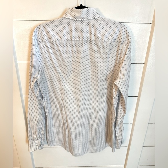 HUGO BOSS White design Men luxury career office special occasion top 42 16.5” - Picture 2 of 11